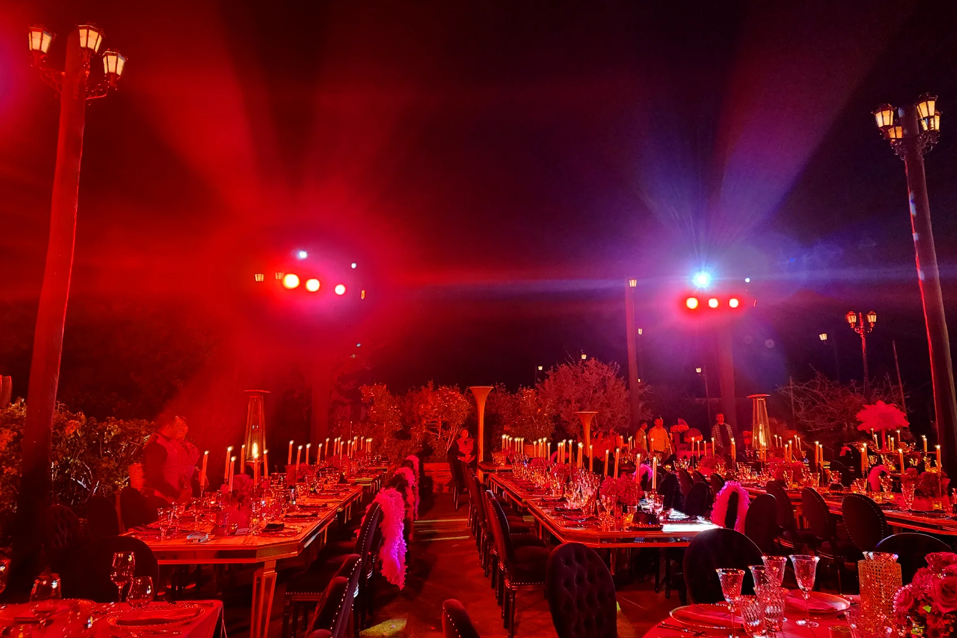 Light projection at the Chileno's party